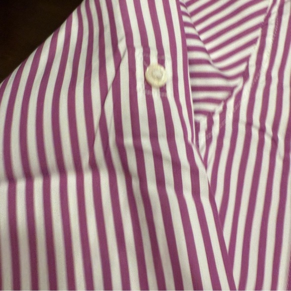 Lauren Ralph Lauren Womens Button Down Shirt Striped  Sz Large Petite NEW! - Picture 8 of 10